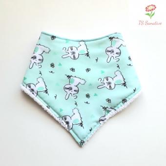 Pre-made Cloth Baby Dribble Bibs with absorbent layer