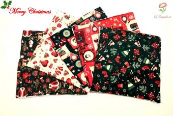 Washable/Reusable Kitchen Roll Cloths - Set of 5 - Christmas