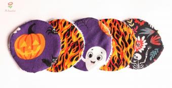 Washable/Reusable Cloth Makeup Rounds - Halloween