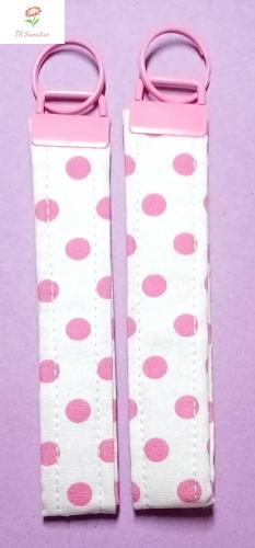 Key Wristlet Strap - Pink Dots