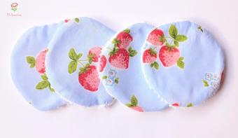 Washable/Reusable Cloth Makeup Rounds - Strawberries