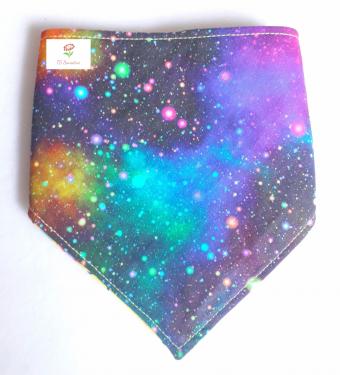 Dog Bandana - Reversible - Happy Smiles/Speckled Galaxy - Small