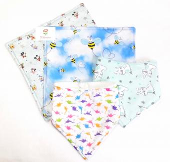 Washable/Reusable Baby Bibs and Burp Cloth Bundle