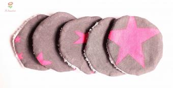 Washable/Reusable Cloth Makeup Rounds - Stars