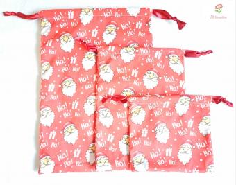 Ho Ho Ho Christmas Gift Bag Set of 3