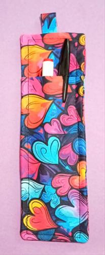 Lanyard pen holder - Crazy Hearts