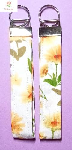 Key Wristlet Strap - Autumn Flowers