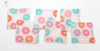 Washable/Reusable Cloth Makeup Squares - Donuts